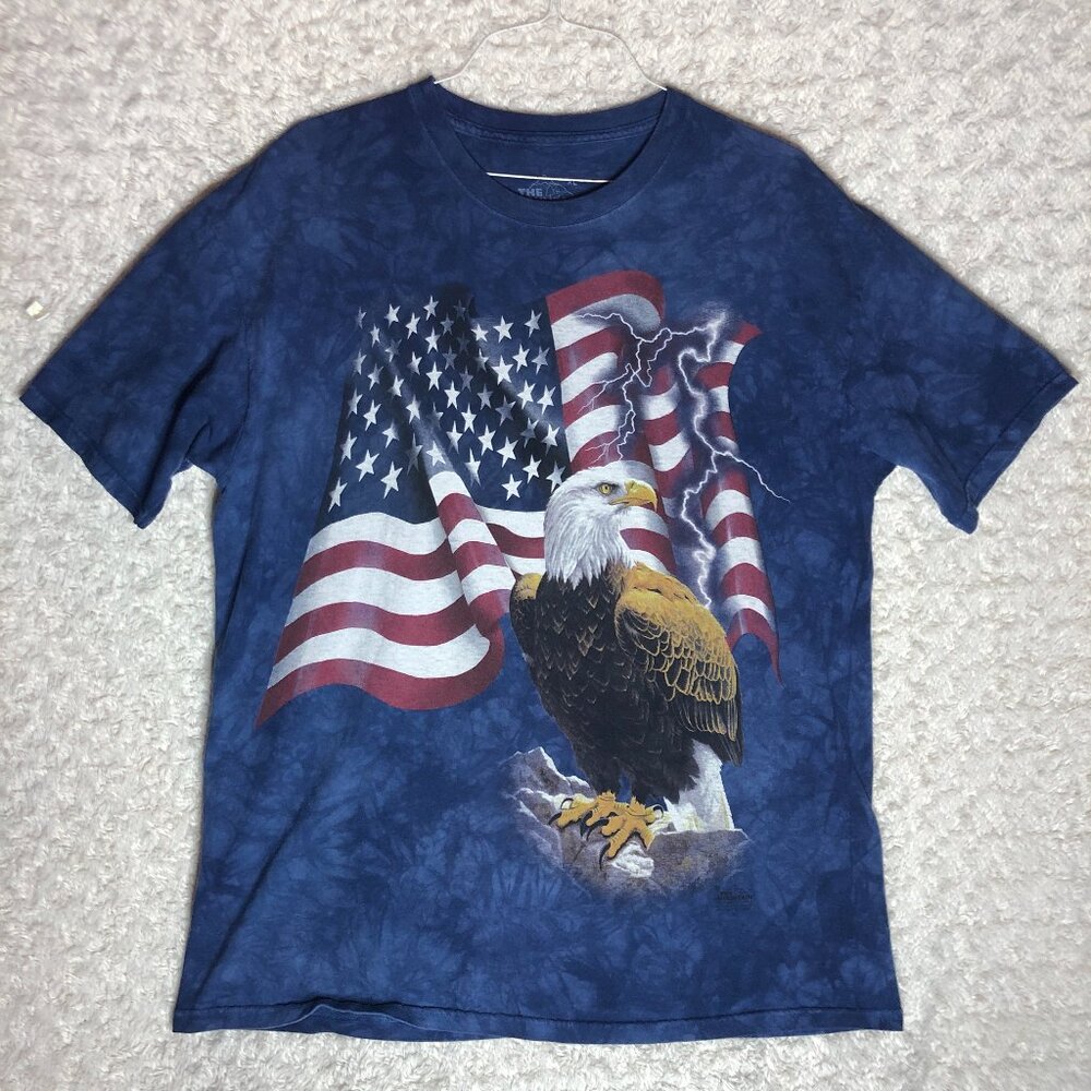 The Mountain brand Eagle American Flag‎ Print Tie Dyed Size XL
